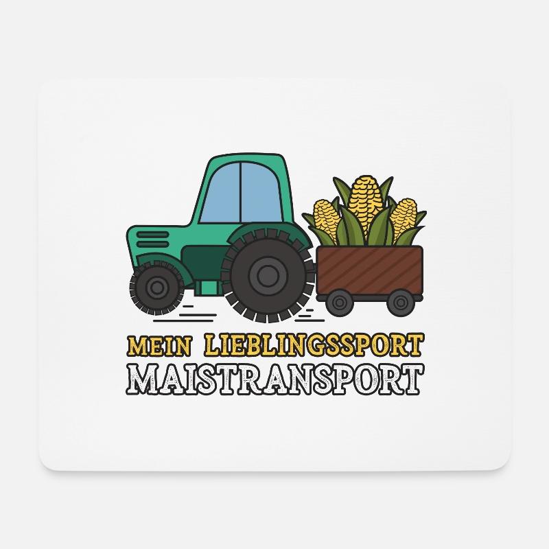Mais Transport Lieblingssport - Mousepad (Querformat) - Weiß