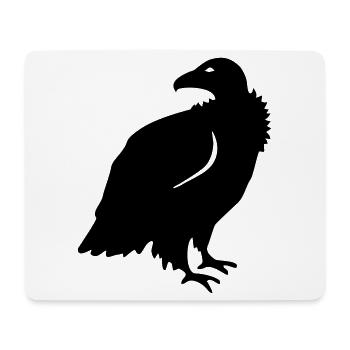 Vautour - Tapis de souris (format paysage) - blanc - Devant