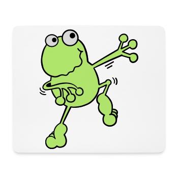 Tanzender Frosch - Mousepad (Querformat) - Weiß - Vorne