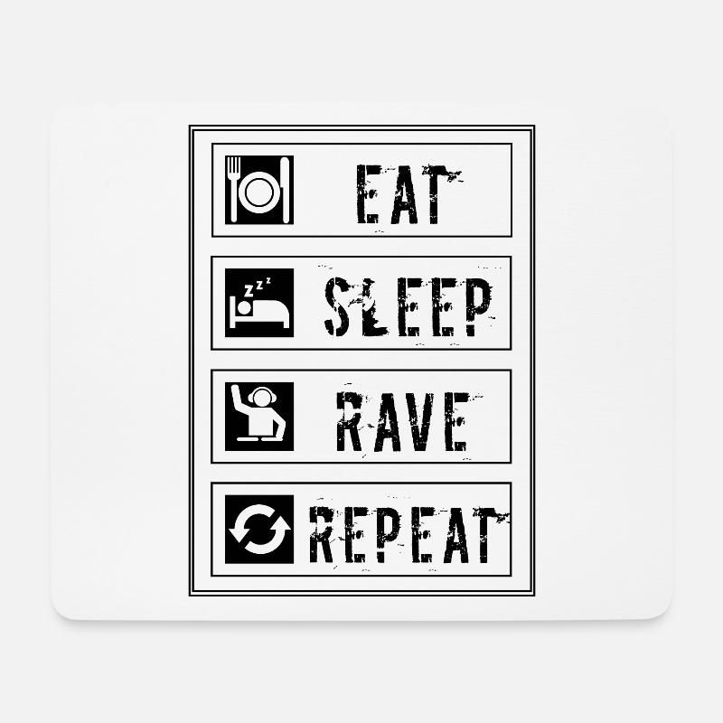Raver - Mousepad (Querformat) - Weiß