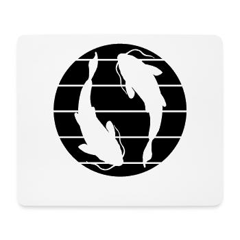 Koi Fisch - Mousepad (Querformat) - Weiß - Vorne
