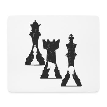 Schach - Mousepad (Querformat) - Weiß - Vorne