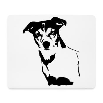 Jack Russell Terrier head - Mouse Pad (horizontal) - white - Front