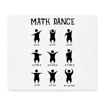 Mathe Tanzen Lustig - Mousepad (Querformat) - Weiß - Vorne