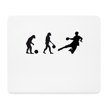 Handball Evolution Fussball Basketball Handballer - Mousepad (Querformat) - Weiß - Vorne