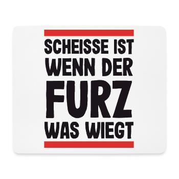 Lustige Sprüche lustiger Spruch Scheiße Kacke ist - Mousepad (Querformat) - Weiß - Vorne