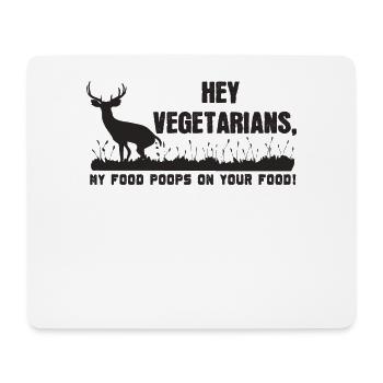 My food shits on yours - Mouse Pad (horizontal) - white - Front