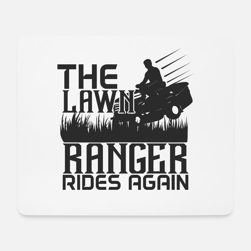 Rasen Mäher Ranger - Mousepad (Querformat) - Weiß
