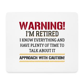 Warning I'm Funny Pensioner - Mouse Pad (horizontal) - white - Front