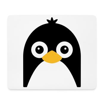 Cute Penguin Face - Mouse Pad (horizontal) - white - Front