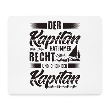 Kapitän - Mousepad (Querformat) - Weiß - Vorne