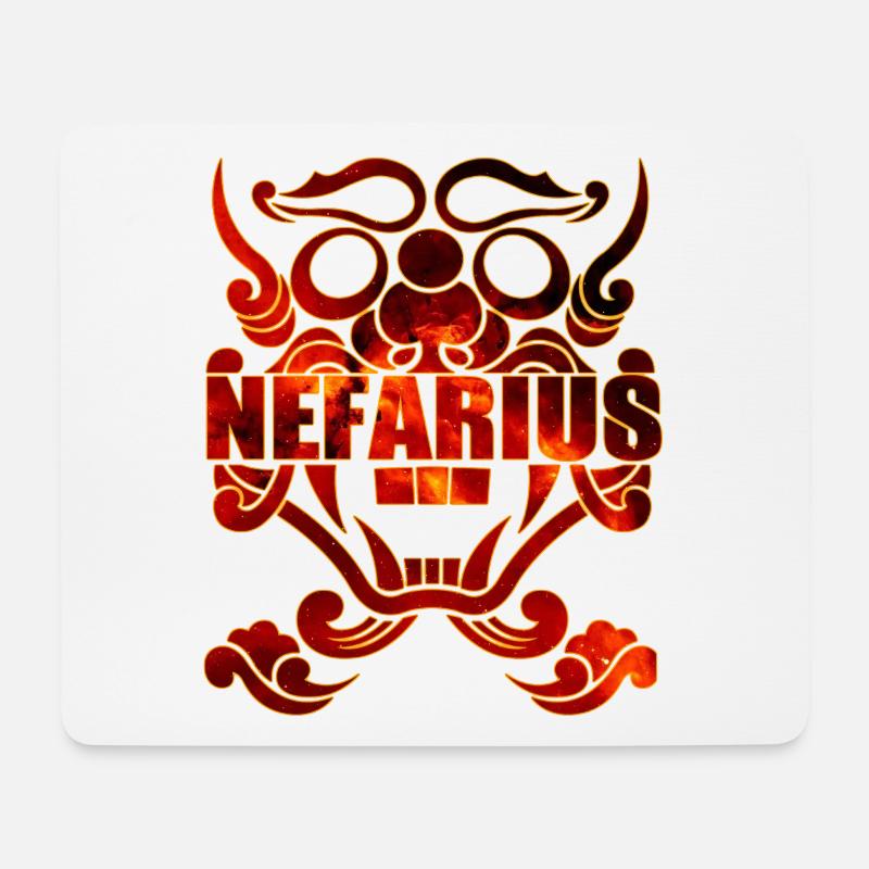 Nefarius Fire Sign - Mouse Pad (horizontal) - white