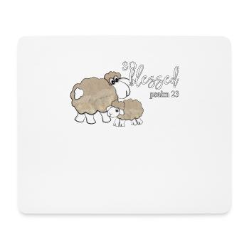 Christian Design - So Blessed - Psalm 23 - Mouse Pad (horizontal) - white - Front