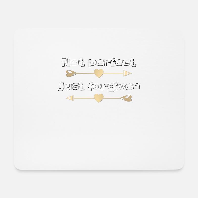 Christliches Design - nicht perfekt, nur vergeben - Mousepad (Querformat) - Weiß