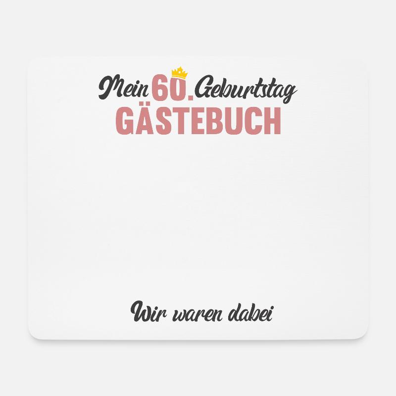 60. Geburtstag Mein Gästebuch 60 Jahre Party - Mousepad (Querformat) - Weiß