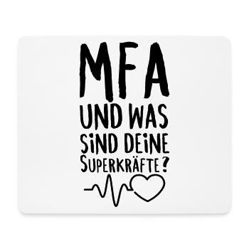 MFA Arzthelferin lustige Superkräfte Geschenk - Mousepad (Querformat) - Weiß - Vorne