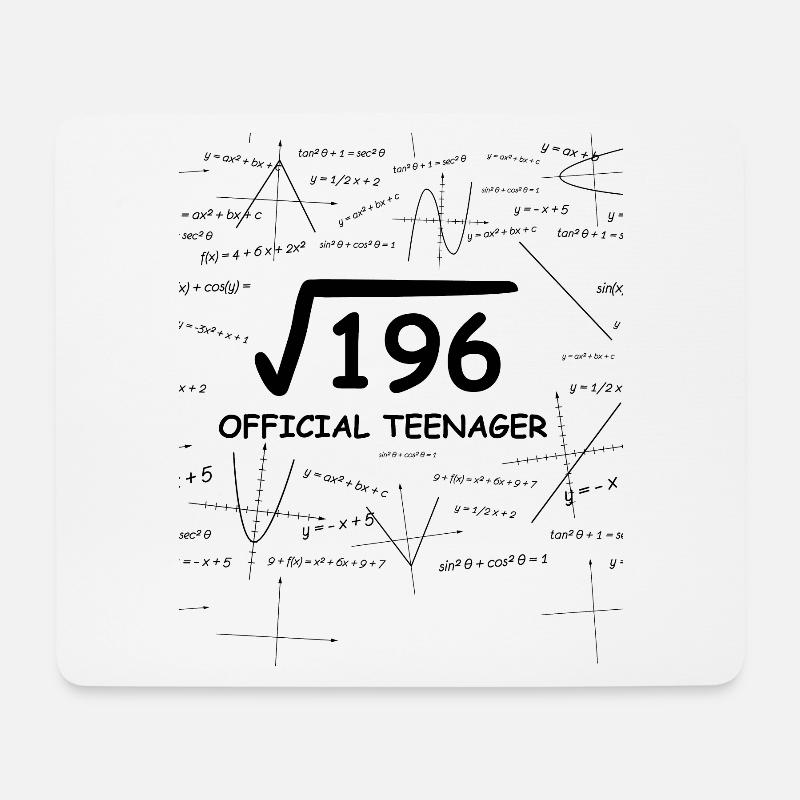 14. Geburtstag 14 Jahre Teenager Geschenk Mathe - Mousepad (Querformat) - Weiß