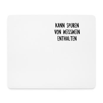 Kann Spuren von Weißwein Enthalten Weintrinker - Mousepad (Querformat) - Weiß - Vorne