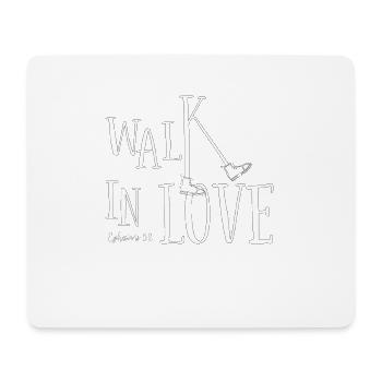 Conception chrétienne - Marchez dans l'amour Éphésiens 5: 2 - Tapis de souris (format paysage) - blanc - Devant