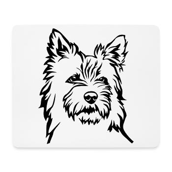 Cairn Terrier - Mousepad (Querformat) - Weiß - Vorne