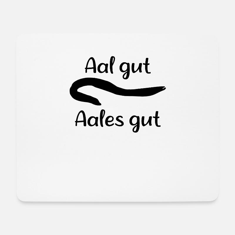 Aal Alles Gut Angeln - Mousepad (Querformat) - Weiß