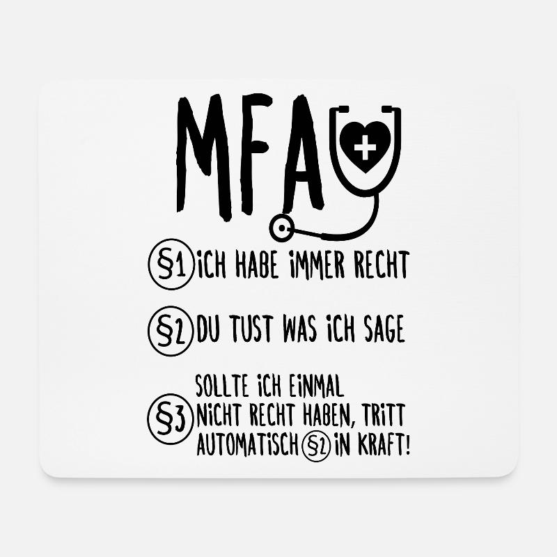 MFA Arzthelferin Medizinische Fachangestellte - Mousepad (Querformat) - Weiß