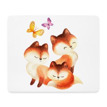 Wasserfuchs Trio - Mouse Pad (horizontal) - white - Front