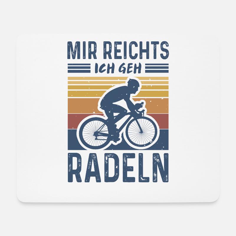 Mir Reichts Ich Geh Radeln Radfahrer Vintage Retro - Mousepad (Querformat) - Weiß