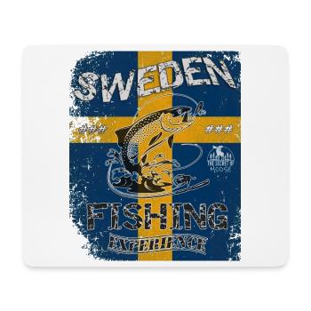 Sweden Fishing Flagge Angeln Fisch Design - Mousepad (Querformat) - Weiß - Vorne