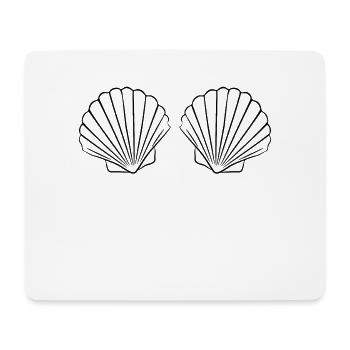 Shell Bra Funny Carnival Mermaid Gift - Mouse Pad (horizontal) - white - Front