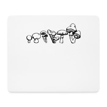 Pilzsammler Pilz Evolution Wald Pilze Sammeln - Mousepad (Querformat) - Weiß - Vorne