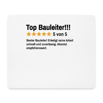 Bauleiter Spruch Handwerker Lustiges Hausbauer - Mousepad (Querformat) - Weiß - Vorne