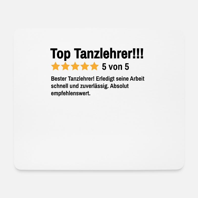 Tanzlehrer Tanzen Spruch Tanzschule Tänzer - Mousepad (Querformat) - Weiß
