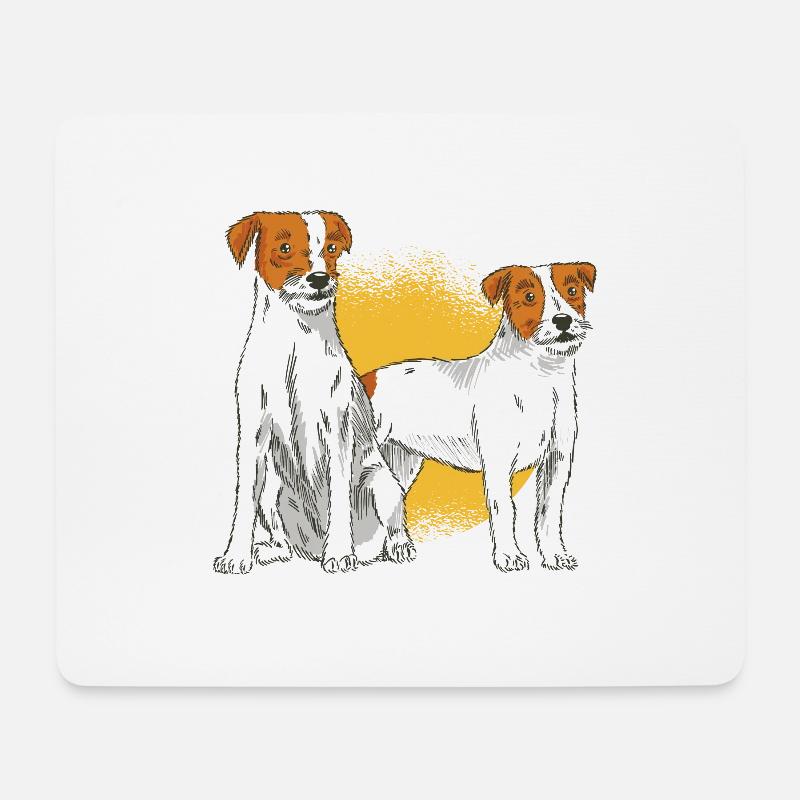 Parson Russell Terrier - Mousepad (Querformat) - Weiß