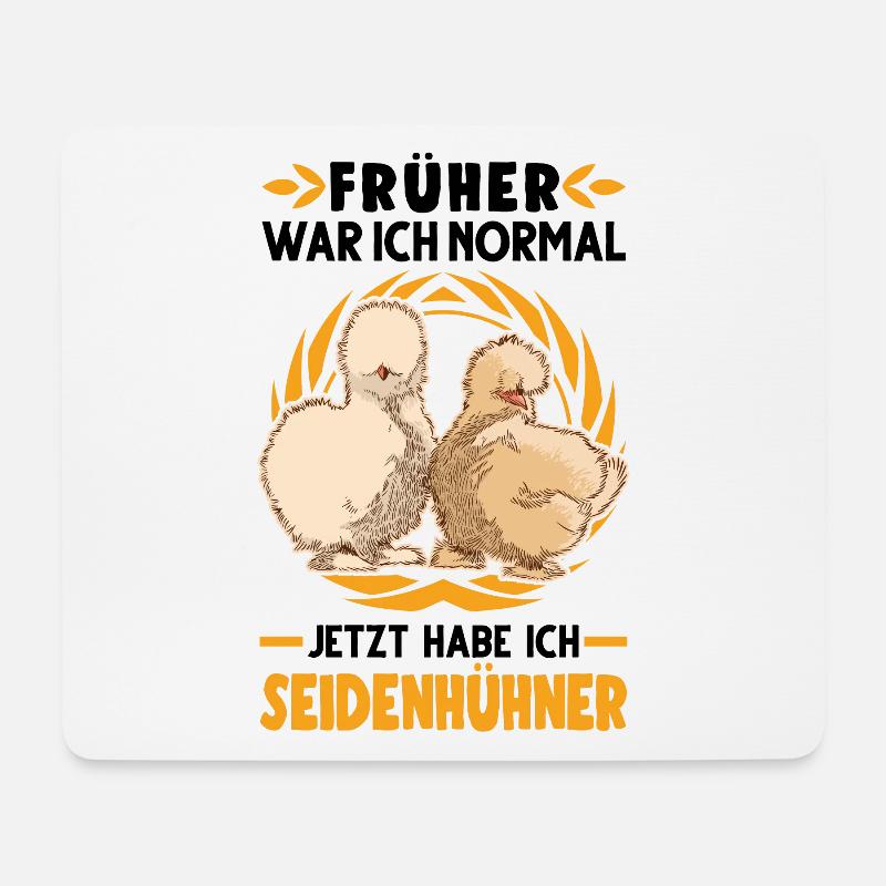 Seidenhuhn Spruch Seidenhühner Silkie Huhn - Mousepad (Querformat) - Weiß