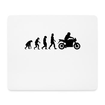 Motorradfahrer Evolution Motorrad Biker - Mousepad (Querformat) - Weiß - Vorne