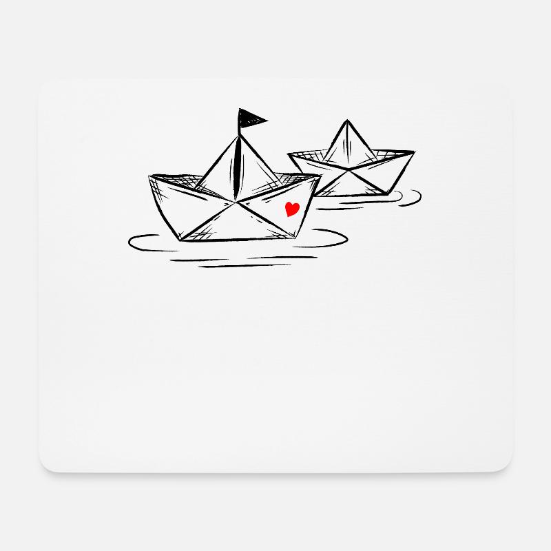Papierschiff Meer Papierboot Papierschiffchen - Mousepad (Querformat) - Weiß