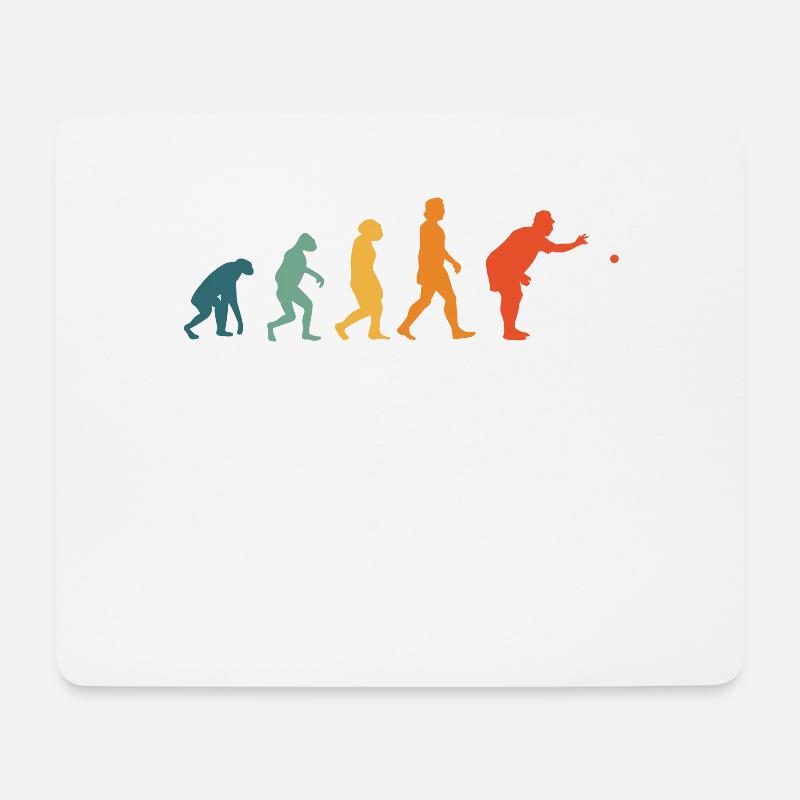 Boccia Evolution Retro Boule Petanque - Mouse Pad (horizontal) - white
