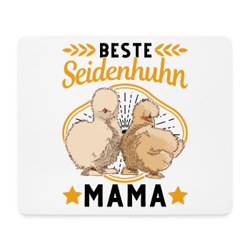Beste Seidenhuhn Mama Seidenhühner Silkie - Mousepad (Querformat) - Weiß - Vorne