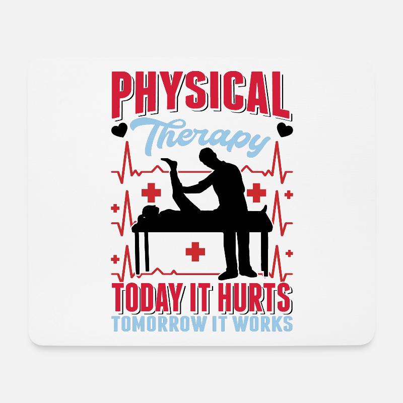 Physical Therapy Physiotherapeut Physiotherapie - Mousepad (Querformat) - Weiß