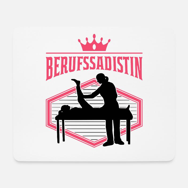 Berufssadistin Physiotherapeut Physio - Mousepad (Querformat) - Weiß
