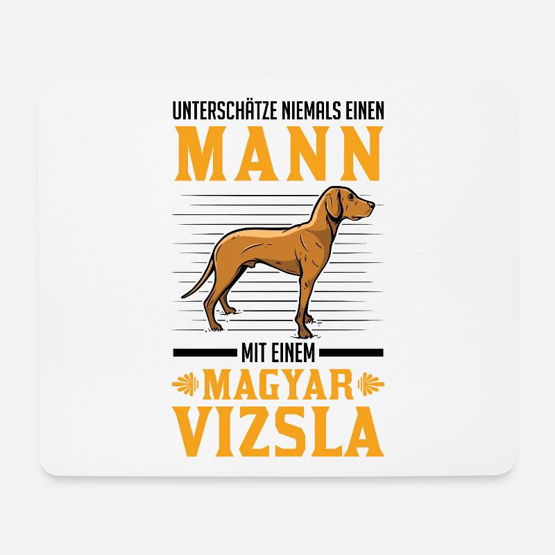 Magyar Vizsla Mann Drahthaar Vizsla - Mousepad (Querformat) - Weiß