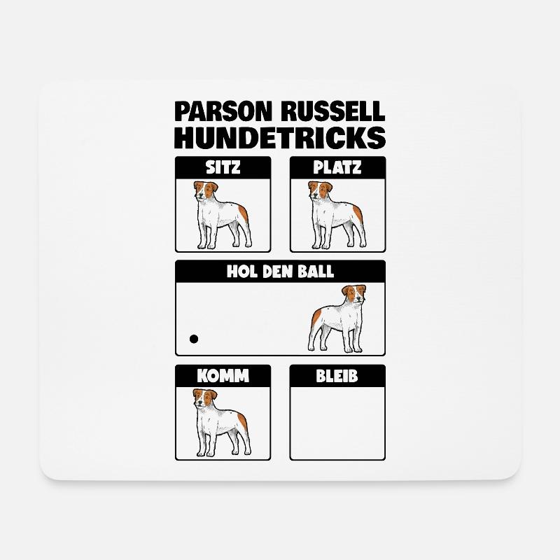 Parson Russell Terrier Hundetricks - Mousepad (Querformat) - Weiß