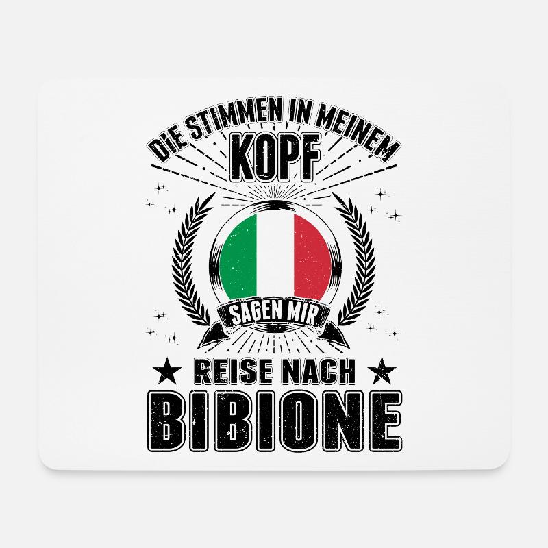 Bibione Stimmen Italien Urlaub Reise Geschenk - Mousepad (Querformat) - Weiß