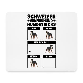 Großer Schweizer Sennenhund Hundetricks - Mousepad (Querformat) - Weiß - Vorne