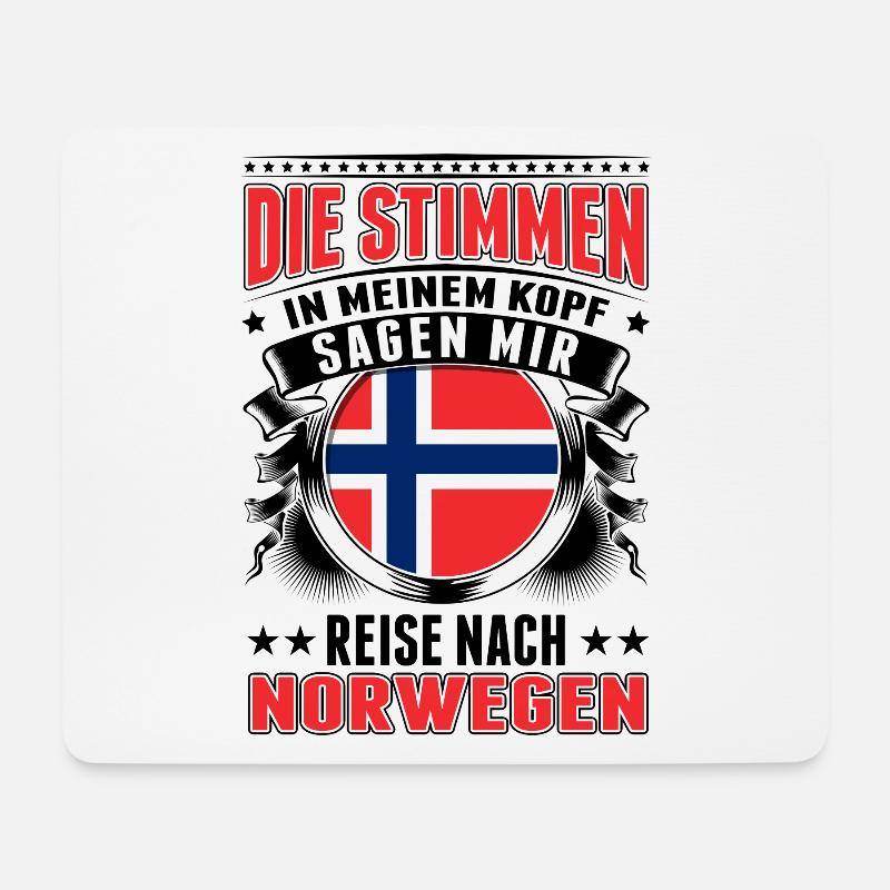 Norwegen Stimmen Urlaub Norway Oslo - Mousepad (Querformat) - Weiß