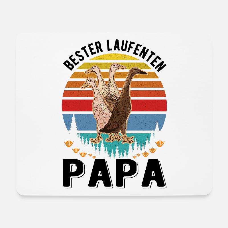 Bester Laufenten Papa - Mousepad (Querformat) - Weiß