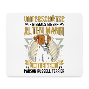 Parson Russell Terrier Alter Mann - Mousepad (Querformat) - Weiß - Vorne