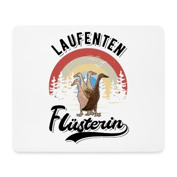 Laufenten Flüsterin Falschenente - Mousepad (Querformat) - Weiß - Vorne