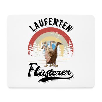Laufenten Flüsterer Falschenente - Mousepad (Querformat) - Weiß - Vorne